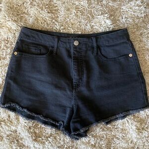 Wild Fable Womens Black High Rise Denim Shorts Size 10